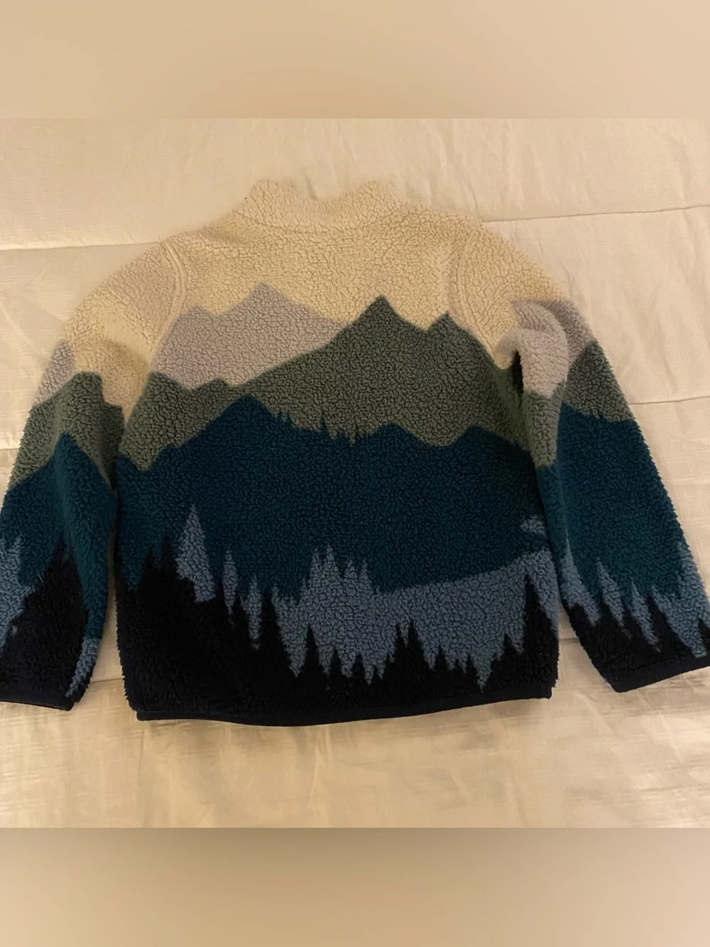 Osh Kosh Fleece Jacket 1Boys 12 Mountains Outdoor Sherpa 1/4 Zip Nubby Casual